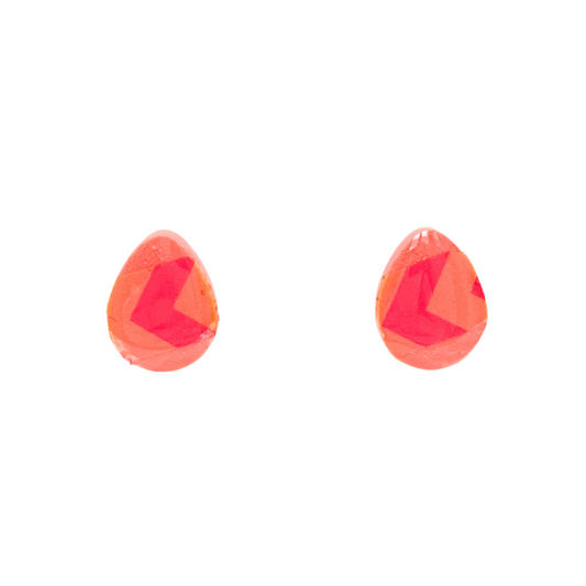 Peach Easter Stud Earrings with Hypoallergenic Titanium NZ