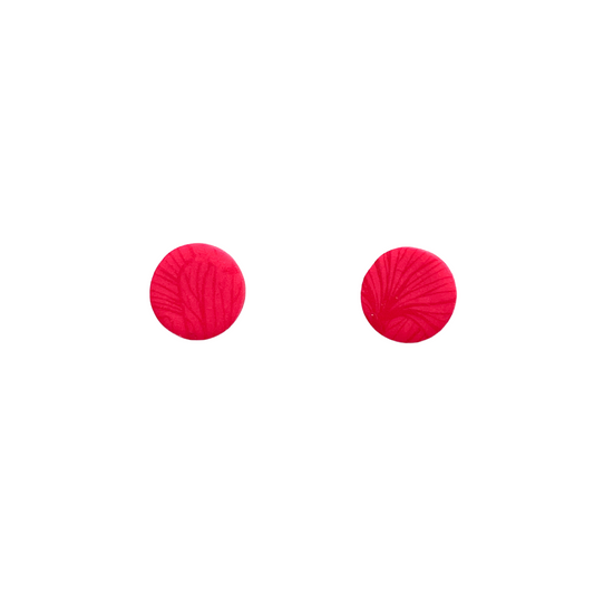 Red Clay Stud Earrings for Sensitive Ears