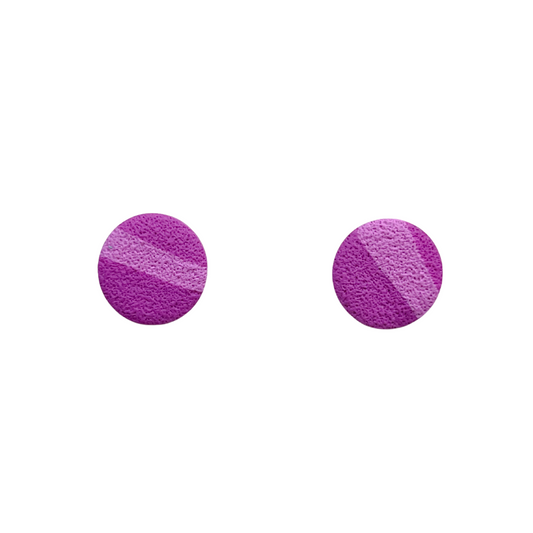 Lavendar & Purple Clay Stud Earrings for Sensitive Ears