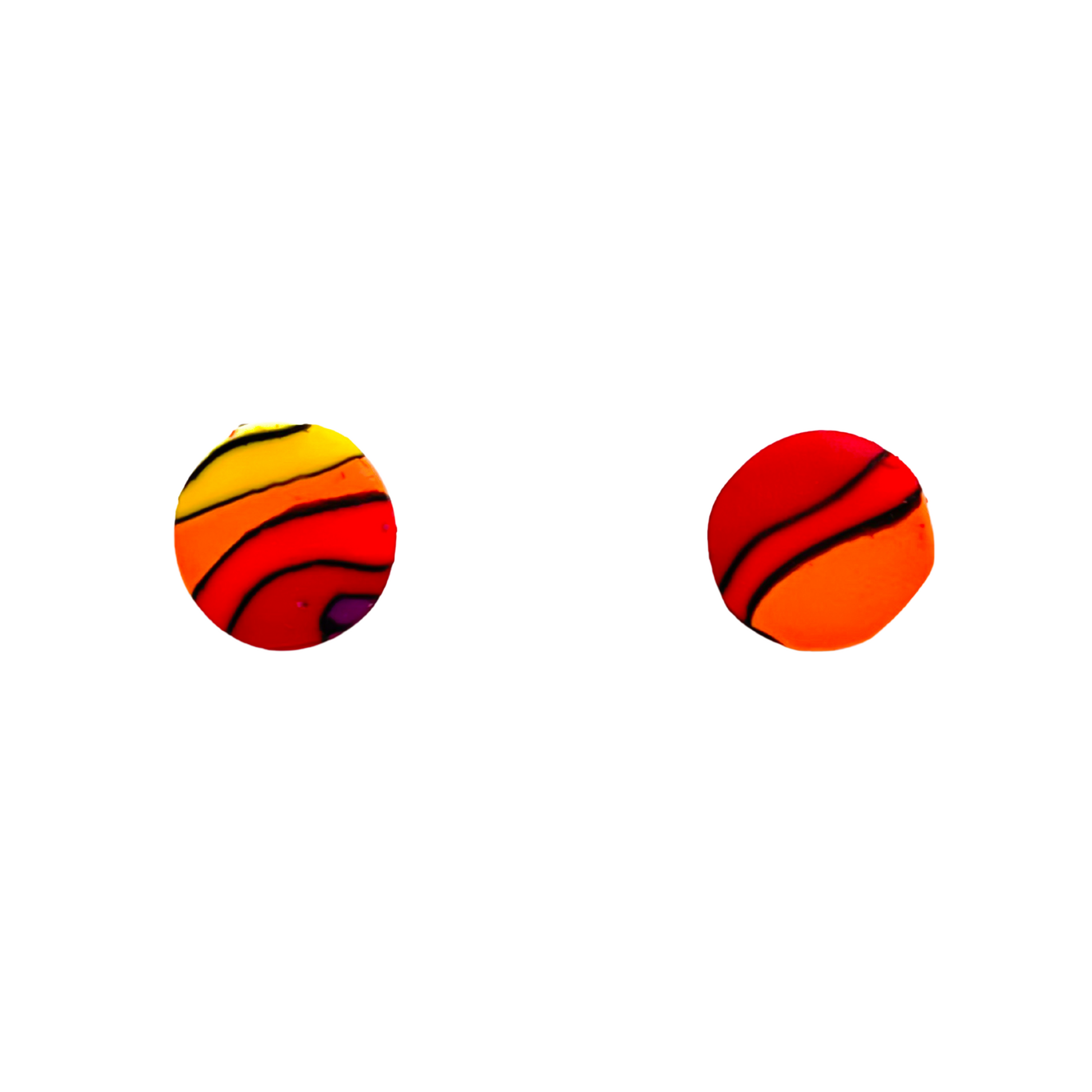 Horizon Clay Orange / Red Stud Earrings for Sensitive Ears