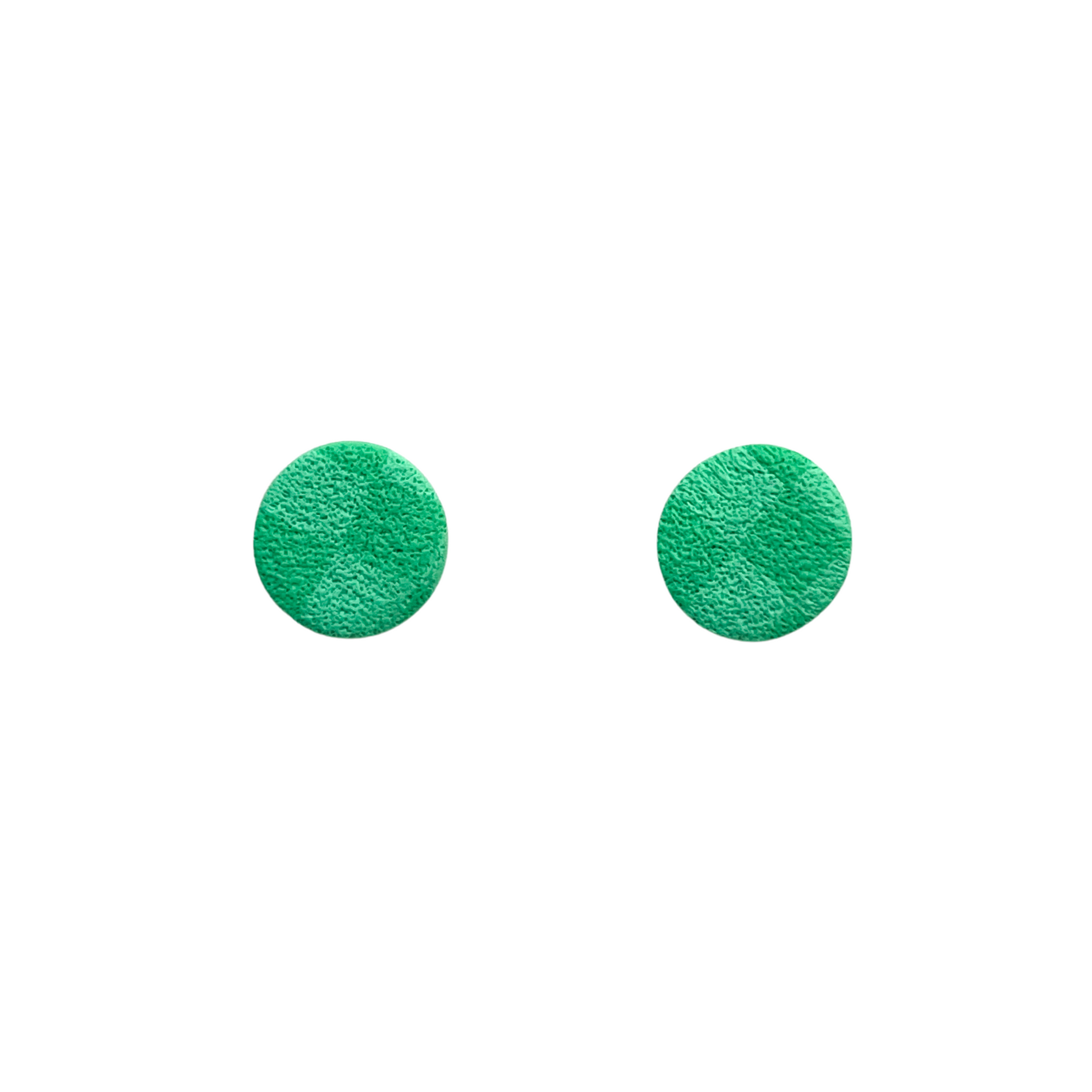 Green Checkerboard Clay Stud Earrings for Sensitive Ears