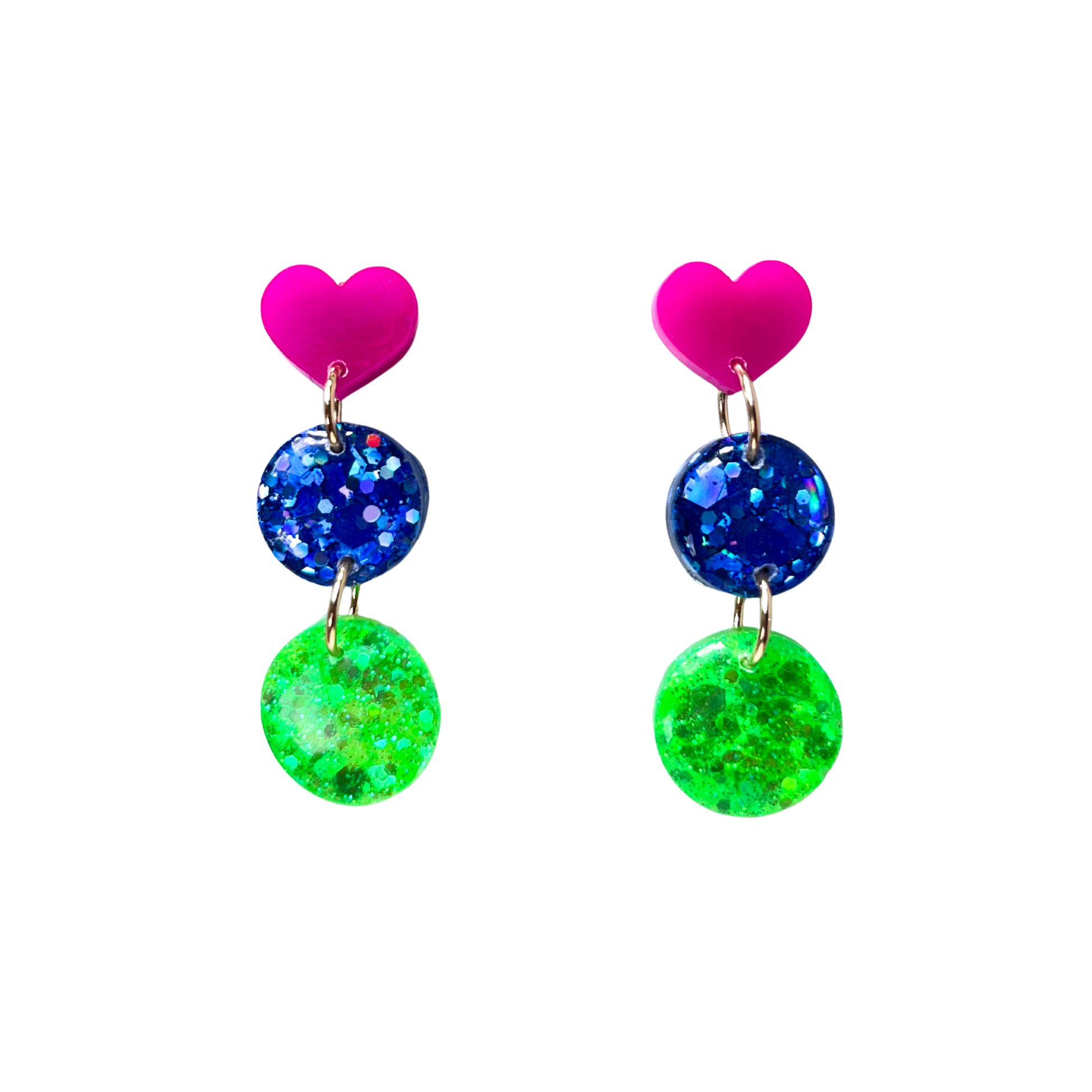 Green ears from earrings top