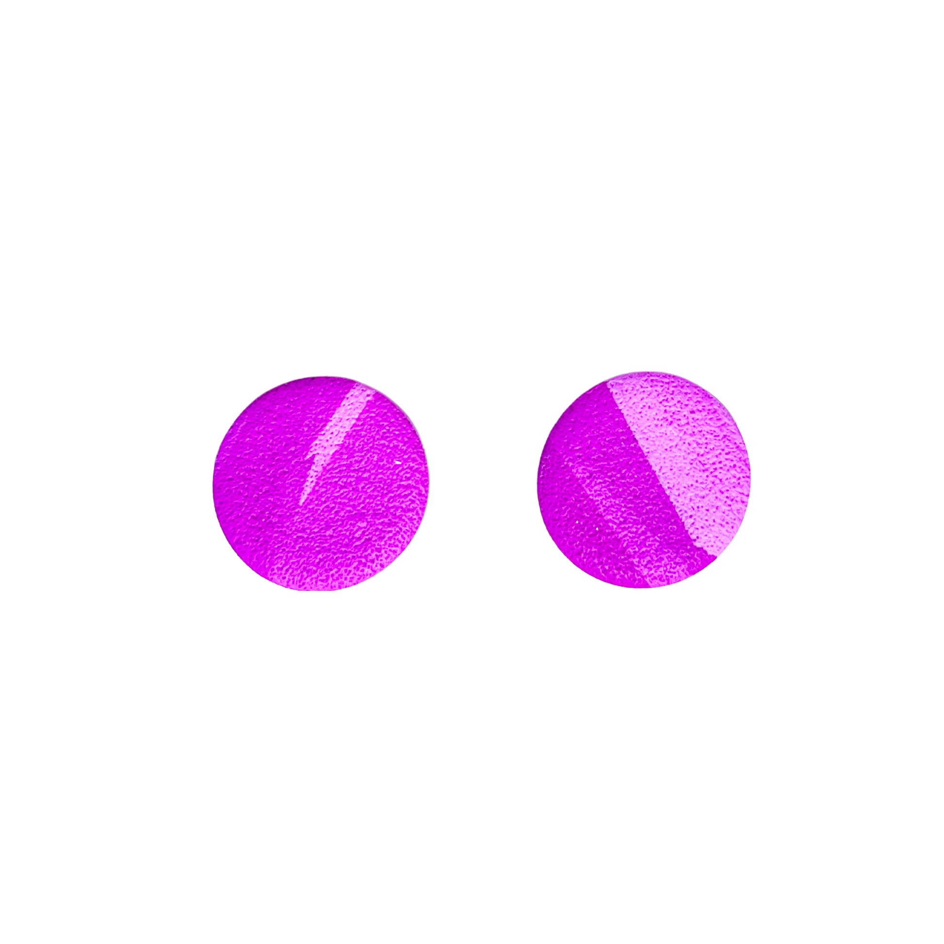 Purple Ombre Clay Stud Earrings for Sensitive Ears